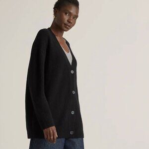 quince mongolian cashmere oversized boyfriend cardigan sweater